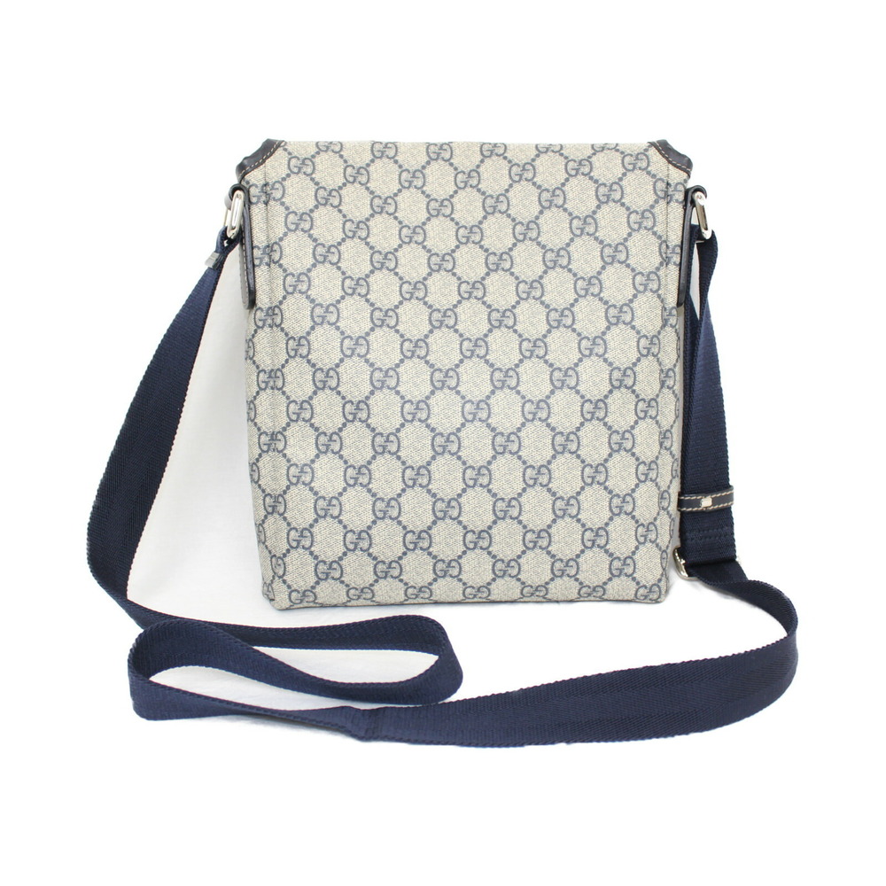 Gucci Shoulder Plus Blue Messenger GG Bag Beige Navy Tan